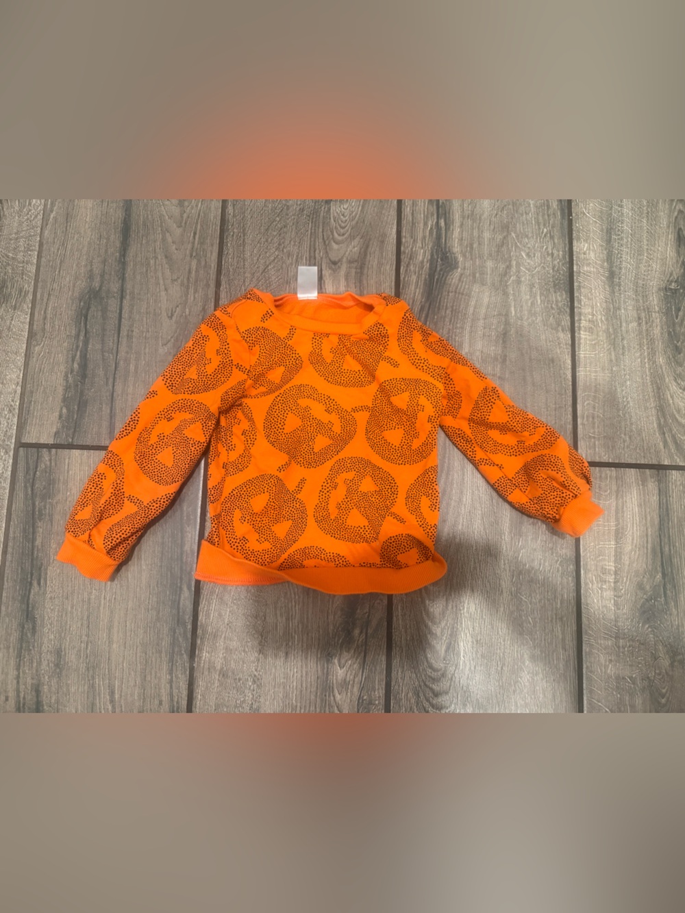 Carter's Orange Pumpkin Print Long Sleeve Top
